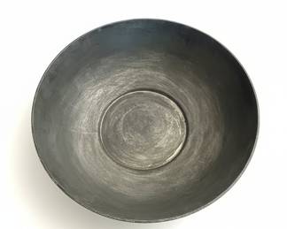 Antique Persian Tinned Copper Bowl, Qajar Era