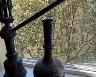 Vintage Ornate Middle Eastern Hookah / Shisha Pipe with Elephant Motifs