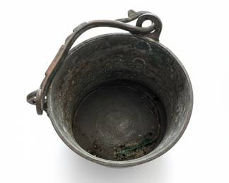 Antique Islamic Persian Copper Ewer or Pitcher with Engraved Decoration