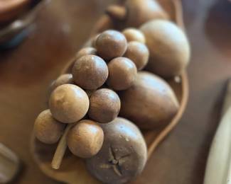 MCM Wooden Platter of Fruit