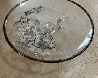 Silver Rimmed 3-Legged Dish
