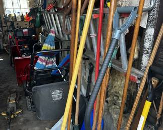 Ladder, Rakes, Shovels Etc.