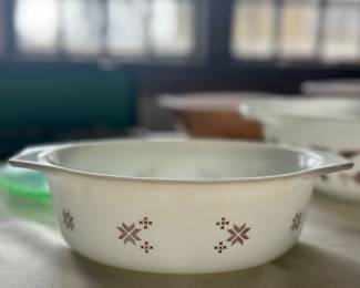 Pyrex Opal Milkglass Featuring 'Snowflake' Pattern