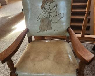 1950's childs Rocker with cowboy motif
