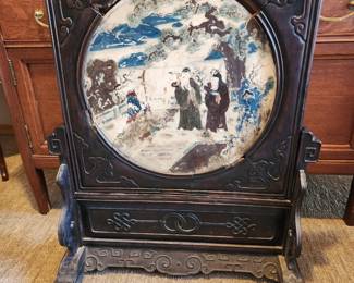 Asian Fireplace screen, Hand painted