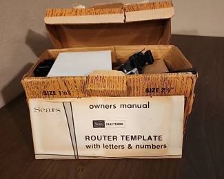 Sears router template with letters and numbers, new in the box