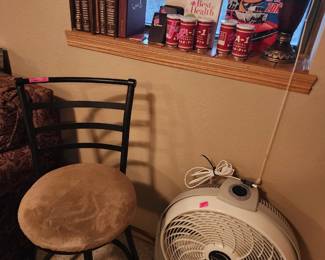 Stool and fan