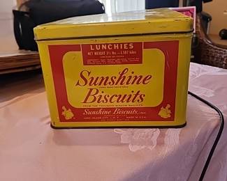 Sunshine Biscuits tins. 2 of them