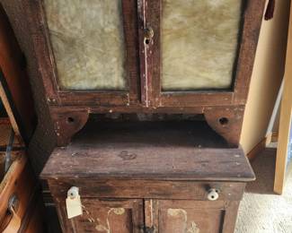 Primitive antique child's cupboard 