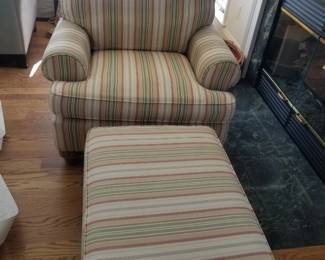 Braxton Culler arm chair with ottoman