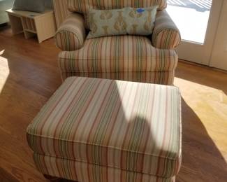 Braxton Culler arm chair with ottoman