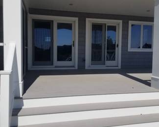 Tex decking; Azek; Sliding glass doors
