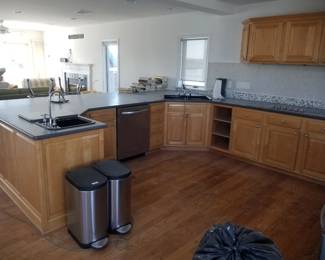 Handsome wood cabinets