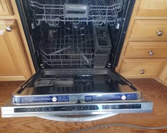 KitchenAid dishwasher with stainless steel interior