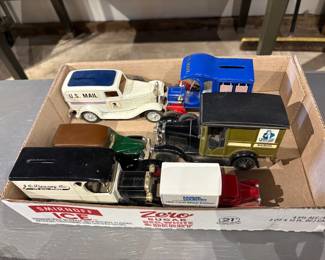 Lot of Toy Banks and Trucks
