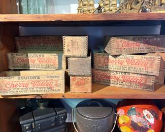 Large Lot of Cherry Valley Cheese Boxes