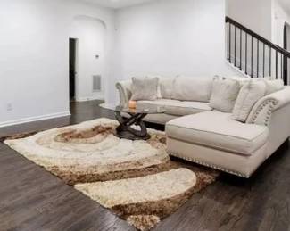 Sofa with chase Coffee Table Area Rug