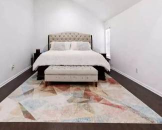 Tuffted King Size Bed with Bench 