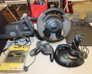 Microsoft Flight simulater computer equipment and software.