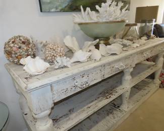 Large corals and shells.