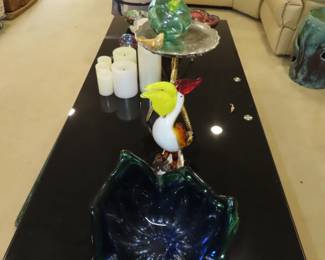 Murano and other artglass pieces.