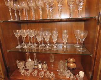 Crystal stemware.