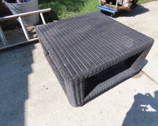 Resin outdoor end table.