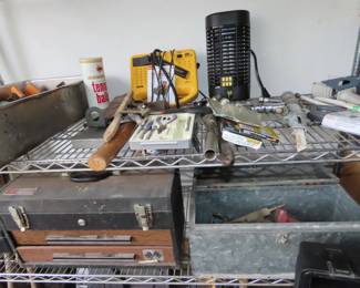 Tool boxes and tools.