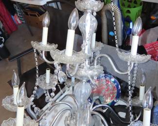 Antique crystal chandeleir.