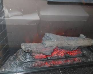 Electric fireplace.