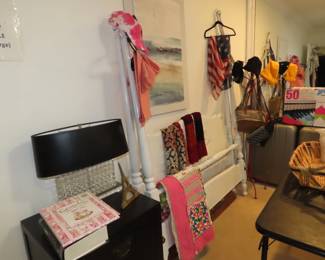 Full size bed frame, nightstand.