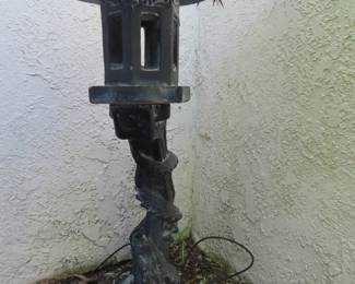 Dragon themed garden decor.