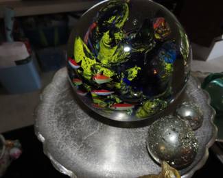 Large fish themed paperweight.