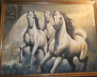 Large horse print.