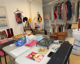 ladies clothing , purses, comforters, memory foam topper.