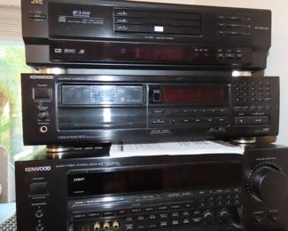 Stacking stereo components.