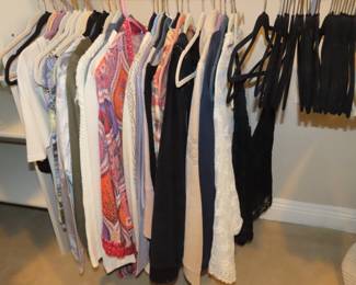 Ladies clothing, purses and shoes.