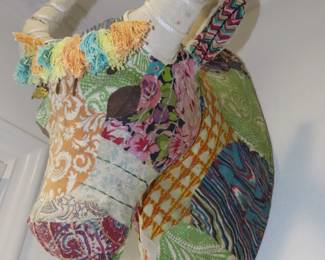 Fabris mache bulls head.