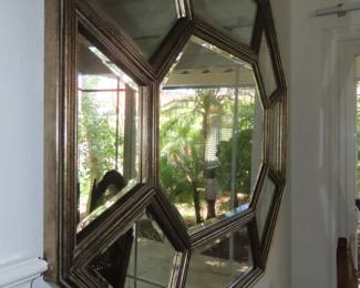 Large octagonal mirror.