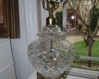 Two Waterford crystal table lamps.