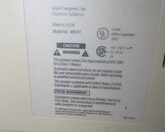 Vintage 1980 Apple Mac computer with keyboard and mouse. 50 years old this year