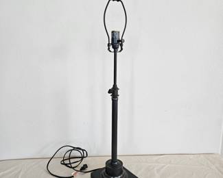 Restoration Hardware Black Metal Table Lamp Base 32" (No Shade) w/ Dimmer Switch