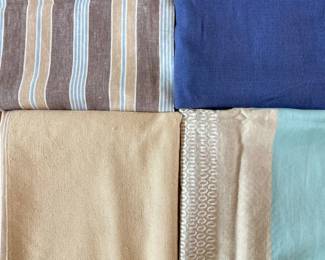 Set of Four Vintage Upholstery Panels with Striped and Textured Patterns