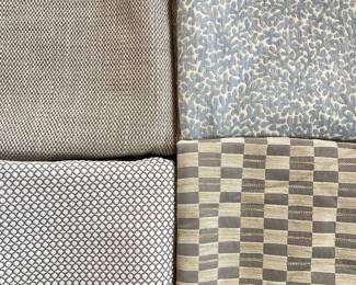 Set of Four Premium Upholstery Fabrics with Neutral Patterns and Textures- Upholstery Weight Fabric