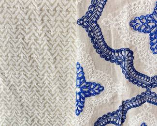 Set of 2 Jacquard Woolen Upholstery Panels, 90-inch Each