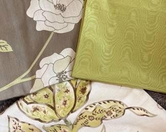 Set of 3 Assorted Fabric Panels in Varying Dye Lots for Home Décor