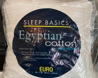 Euro Square Pillow - 26x26 inch Sham Filler Designers Guild Veronese Carrara Fiore Digitally Printed Linen Euro Sham