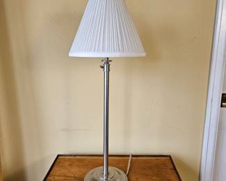 Restoration Hardware Chrome Table Lamp 28" Tall w/ Dimmer Switch