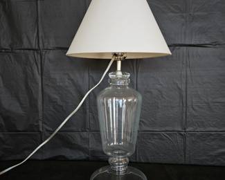 Modern Clear Glass Table Lamp w Shade Made in Poland