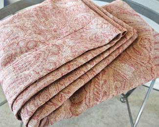 Wool Blend Paisley Curtain Panel 54” x 82” Rod Pocket – Designer Fabric